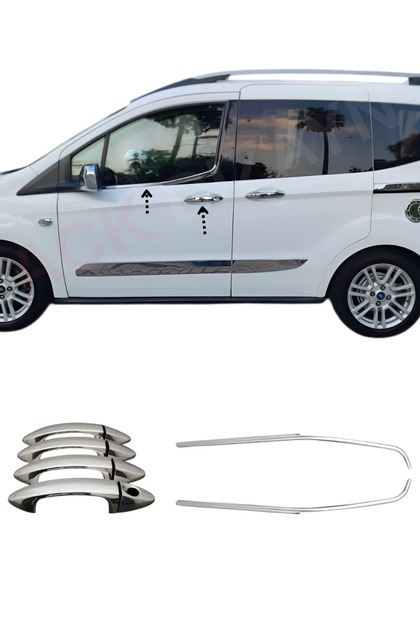 ACK Dizayn FORD COURİER 2014-2023 ARACA ÖZEL KROM CAM ÇITASI +