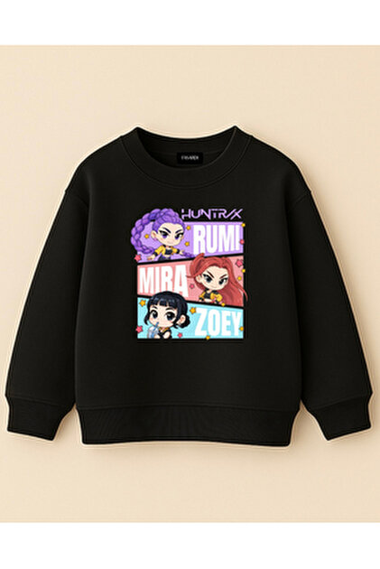 fasardi K-pop Demon Hunters Huntrix Zoey Rumi Mira Ön Arka Baskılı