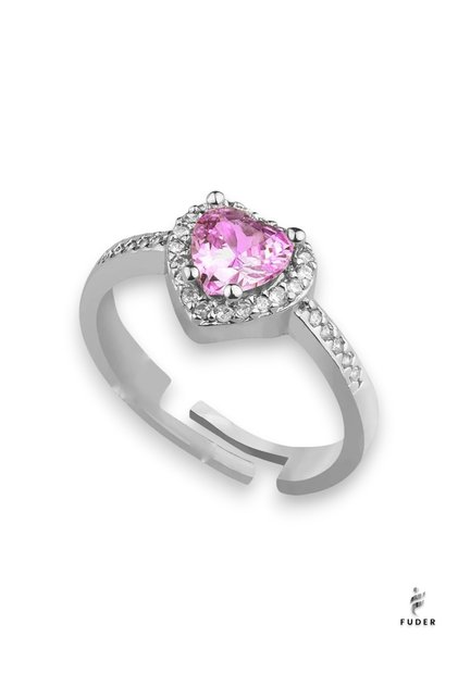 Pink Stone Heart Ring