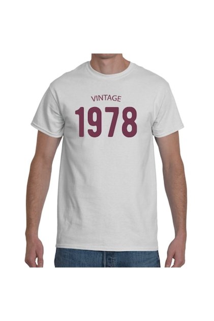 Tricou personalizat vintage 1978, alb, mărimea M