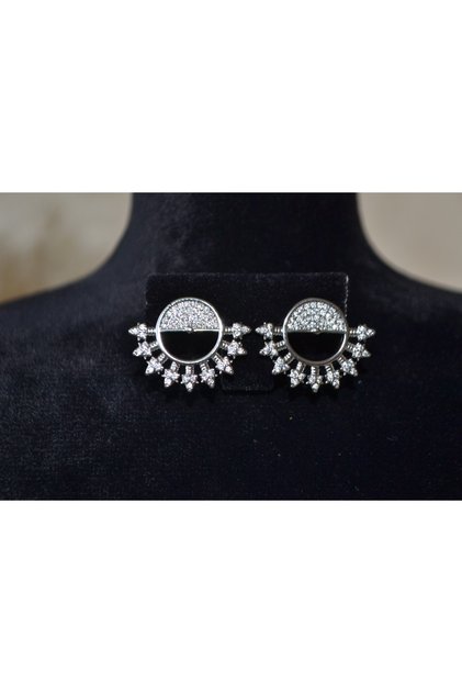 Silver Stylish Designed Women's Steel Earrings