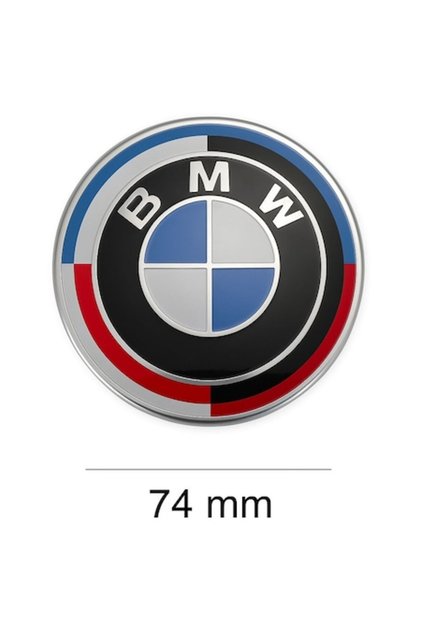 Emblemă aniversară 74 mm - Suport portbagaj ediție specială cu fixare cu știft, stil original