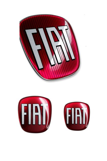 Fiat Egea Cross Logo Set Steering Wheel and Trunk Emblem (Not Suitable for Other Vehicle Models)
