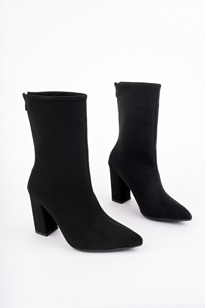 Bln-700 Thick Heel Zippered Boots