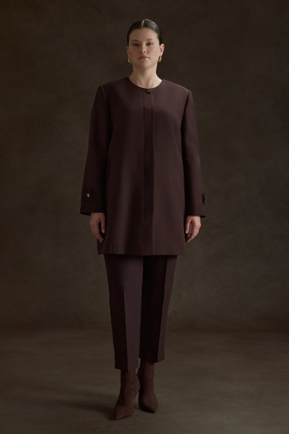 Woven Trousers with Elastic Waist Detail at the Back