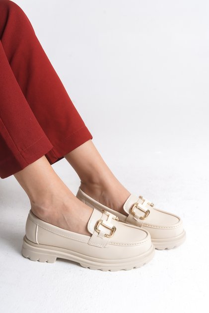 Kadın Loafer 0012510 Bej