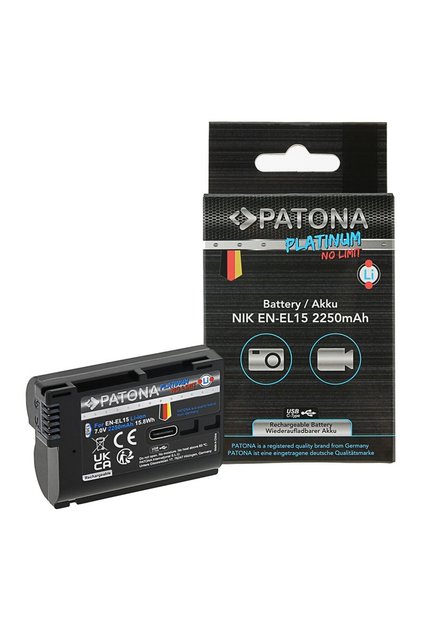 Батерия Patona Platinum EN-EL15C с USB-C 2600mAh, съвместима с Nikon-1363