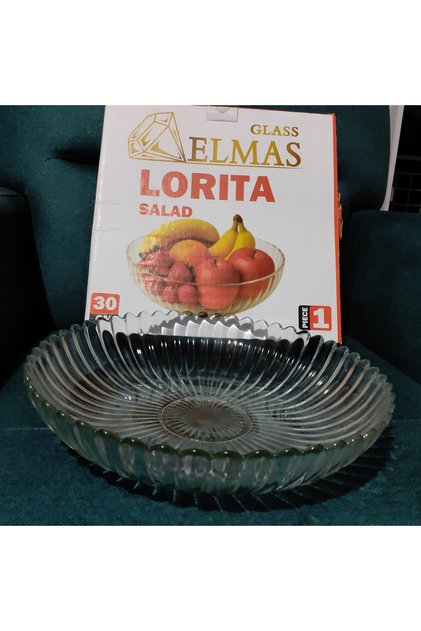 Lorita 30 cm Bolkase Fruit Bowl 30 cm Diameter 7 cm Height High-Quality Heavy Product