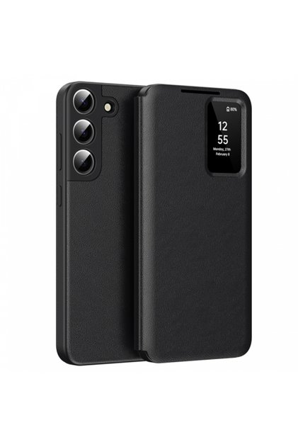 Husa pentru Galaxy S22+ 5G S906, Techsuit, SmartView, Neagra