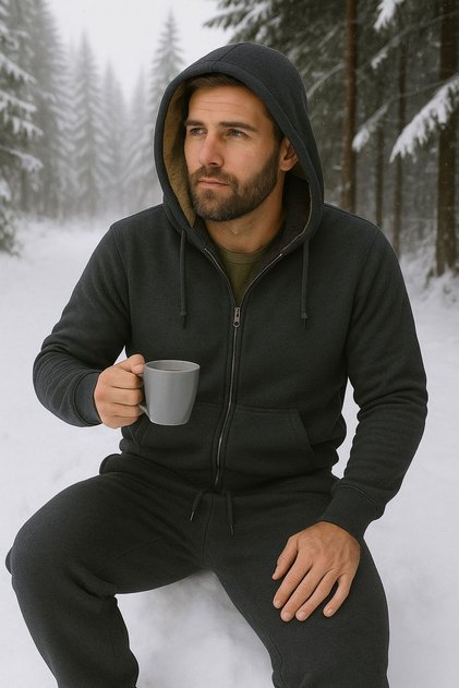 Winter 3 Thread – Top with Welsoft Fur Inside, Except Kullar, Sha Fleece-Lined a Hooded Tracksuit Set-Unisex