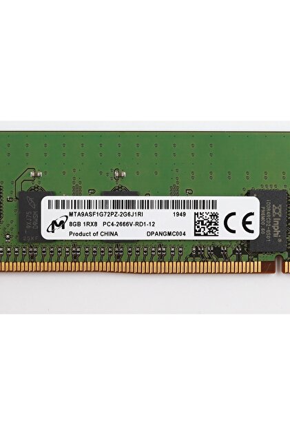 Micron製　8GBx6枚 48GB　PC4-2666V Micron 8GB 1RX8 PC4-2666V-RD1-12 ECC MTA9ASF1G72PZ-2G6J1RI SERVER