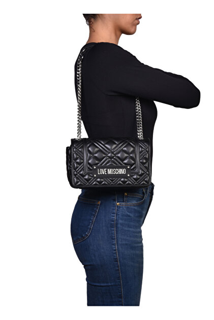 いち Love Moschino Siyah Kadın Omuz Çantası JC4001PP1N000 - Fiyatı