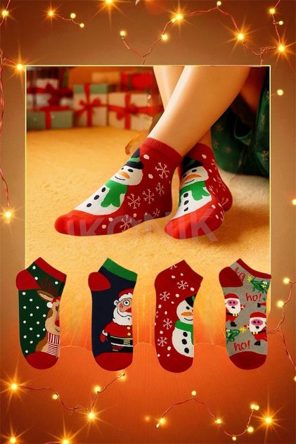 Set of 4 New Year Concept Socks