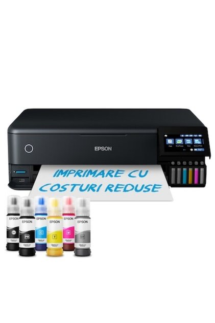 Многофункционален мастиленоструен цветен CISS EcoTank L8180, LAN, безжичен, A3+