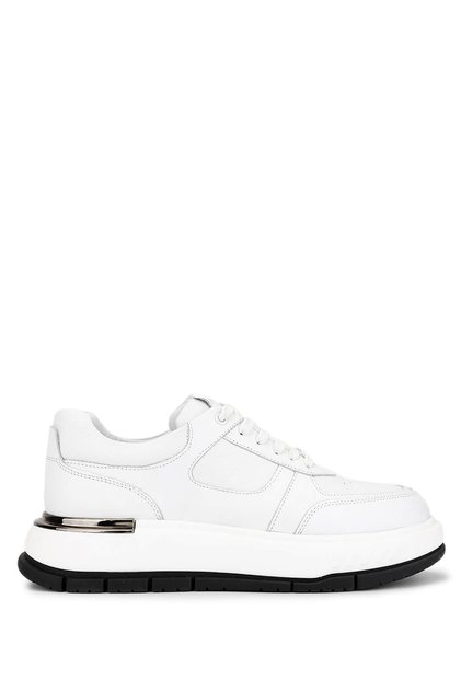 Men's Genuine Leather White Sneakers & Sports Shoes
