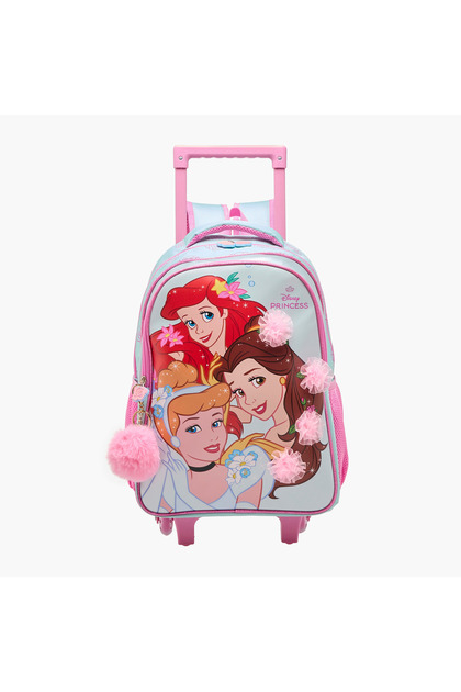 Princess Trolley Bag for Girls 5-8 Years with Adjustable Strap