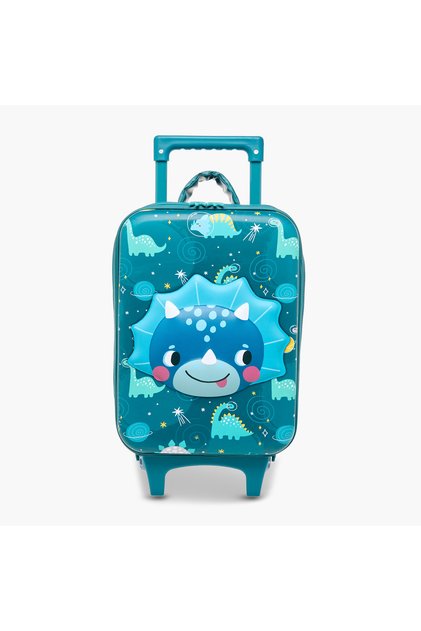 Dinosaur Trolley Bag for Girls 2-5 Years with Padded Shoulder Straps