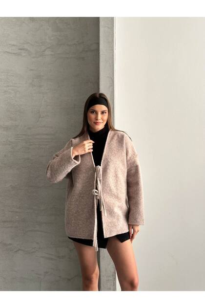 Women's Tie-Up Comfortable Fit Stylish and Minimal Style Knitwear Cardigan