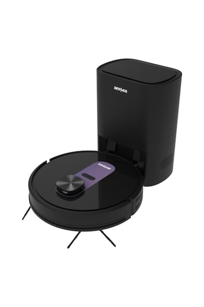 Aspirator robot G6RM Negru-Violet, colector praf automat, navigare laser, curatare uscata cu spalare