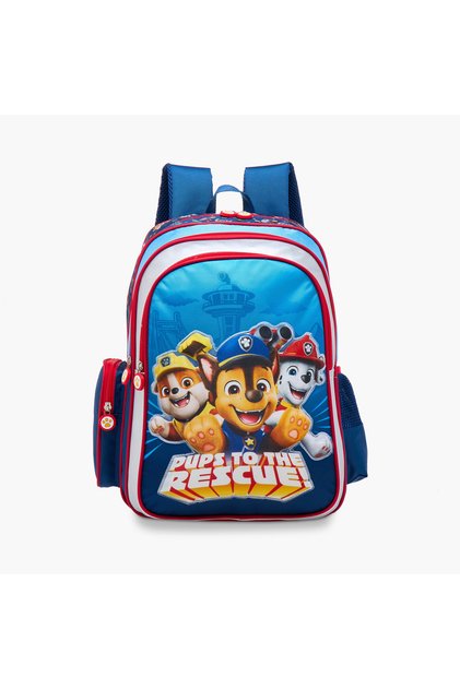 Print Backpack with Adjustable Straps and Zip Closure - 16 inches