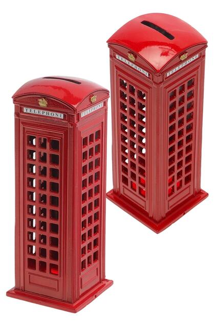 Telefon Kulübesi Metal Kumbara İngiltere Londra 18cm