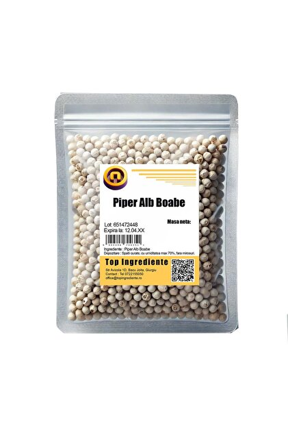 Piper Alb Boabe Extra Origine Vietnam - 100g