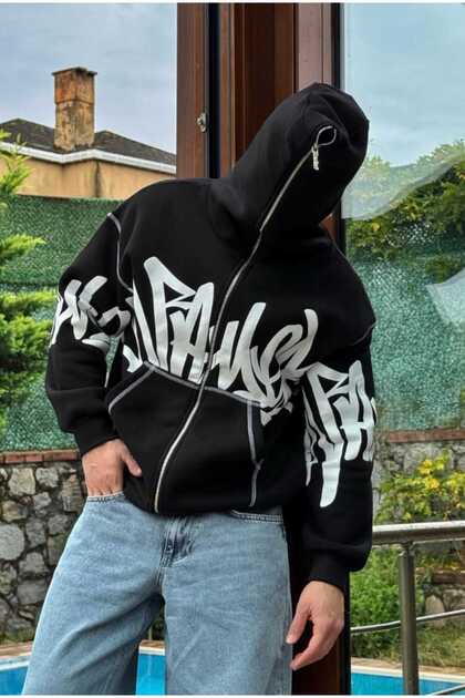 serline Premium Graphic Baskı Full Zip Hoodie - Fiyatı, Yorumları