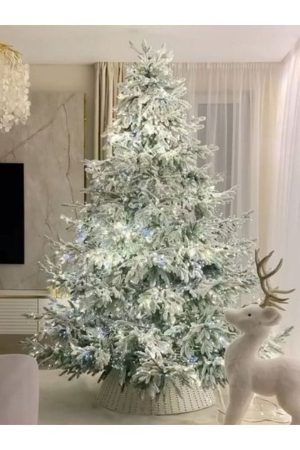Yılbaşı Çam Ağacı Karlı Lüks Seri 210 cm 2037 Dal