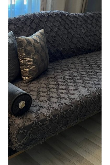 Helen Sofa Cover Anthracite 180*300