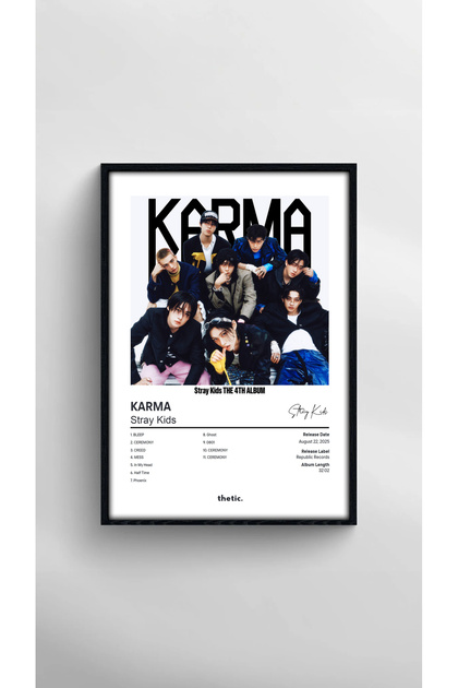 Thetic Stray Kids - KARMA Albüm Koleksiyonu PREMIUM Spotify Poster