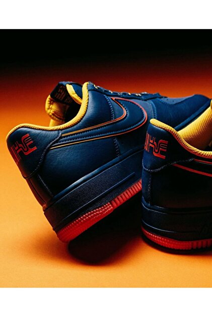 Nike Air Force 1 '07 LV8 'Retro Pack Lettering' Erkek Mavi Sneaker