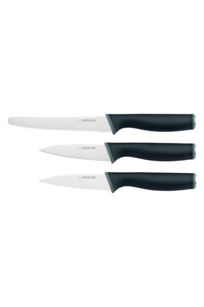 3-Piece Stainless Steel Knife Set–Paring 3.5″,Serrated 3.5″ & Tomato 5″1.5 mm