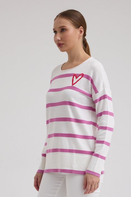 Striped Boat Neck Sleeveless Sweater
