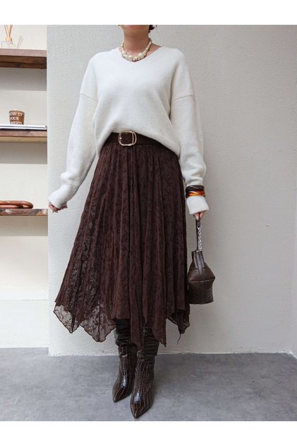 Tulle Asymmetric Skirt