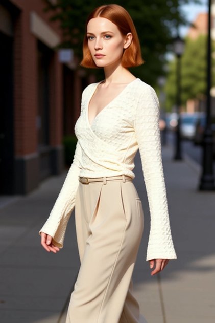Women's Seersucker Textured Double-Breasted Neckline Long Sleeve Crop Knitted Blouse Stylish and Comfortable for Everyday Use