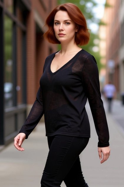 Women's Plus Size V-Neck Long Sleeve Knitted Quality Stylish Comfortable Modern Elegant Casual