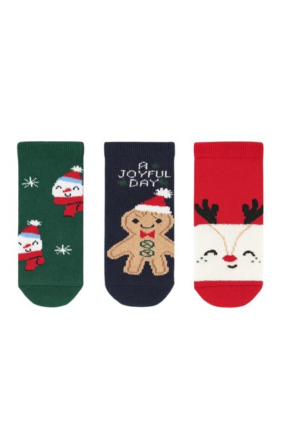 3-Piece Baby Towel Cotton Socks (New Year's Theme)