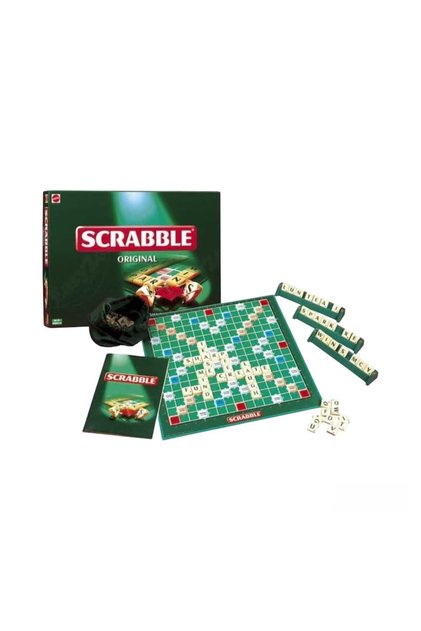 Set joc de societate Scrabble, Virtual Trend, 4 table de joc, 100 litere, Engleză