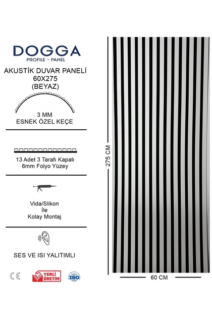 Slim Akustik Duvar Paneli , İskandinav Çıtalama Duvar Çıtası 60x275