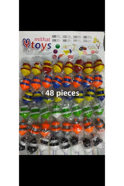 Spinning Top Toy Wind-Up Push-Pull 48 Pcs