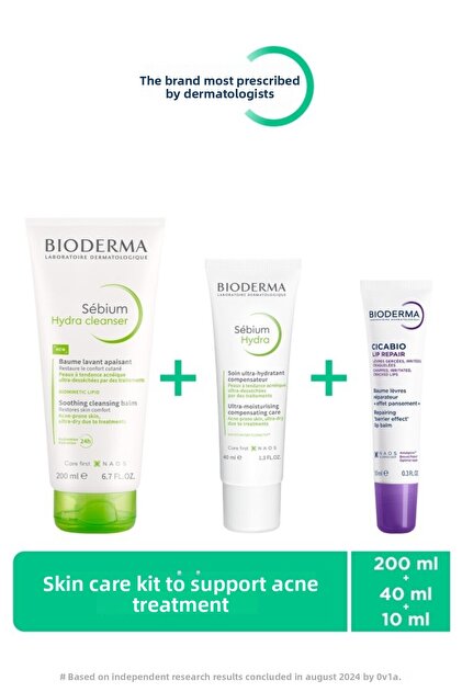 Sebium Isocid Set - Sebium Hydra Cleanser 200 ml + Sebium Hydra 40 ml + Cicabio Lip Repair
