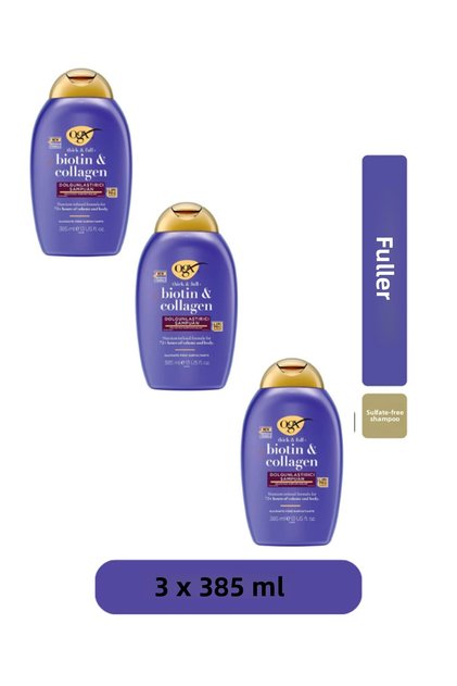 Plumping Biotin & Collagen Sulfate-Free Shampoo 385 ml 3 Pieces