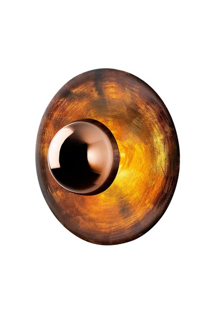 Kurt Vintage Metal Plated Single Sconce Patina Copper Diameter 20cm, Rustic Wall Lamp Kurt-13352