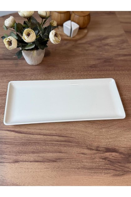 Chicken World 35 X 15 cm Cream Porcelain Boat Plate
