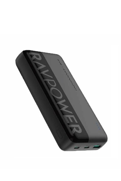 بطارية خارجية راف بور - سعة 20 واط، منفذا USB-C ومنفذ USB-A، شاشة LED ذكية، تصميم أنيق، أداء عالي