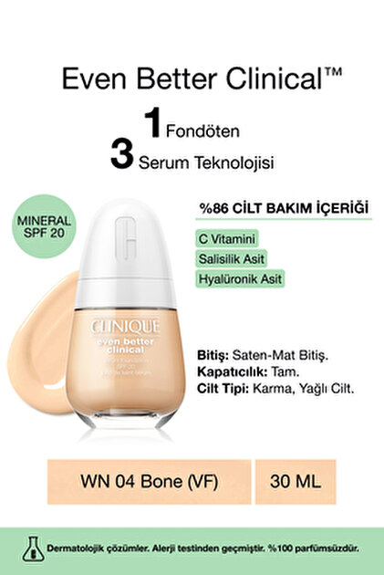 Clinique Even Better Clinical™ Serum Fondöten Spf 20 - Renk: Cn 10