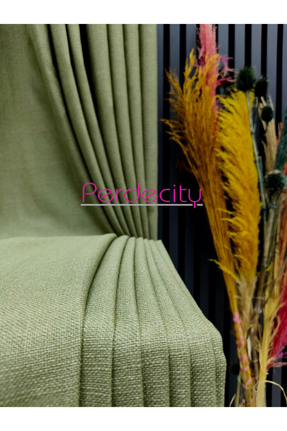 Natural Linen Background Curtain Single Wing (Without Pile) Plain Sewing