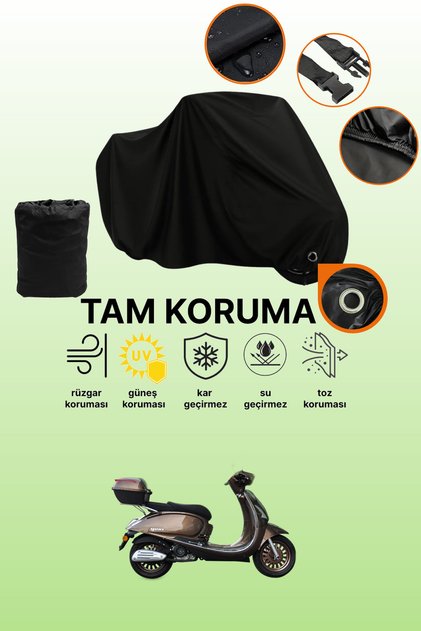 Black Lock Compatible with Yuki Margherita 50 Compatible Motorcycle Tarpaulin