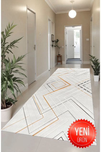 DİJİTAL BASKILI Kaymaz Taban Yıkanabilir Modern Mutfak Halısı Salon Halısı Yolluk