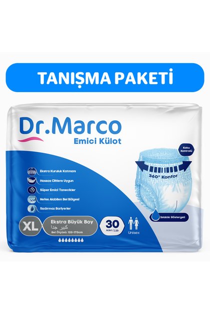 Emici Külot Hasta Bezi Xl Extra Large Beden 30'lu